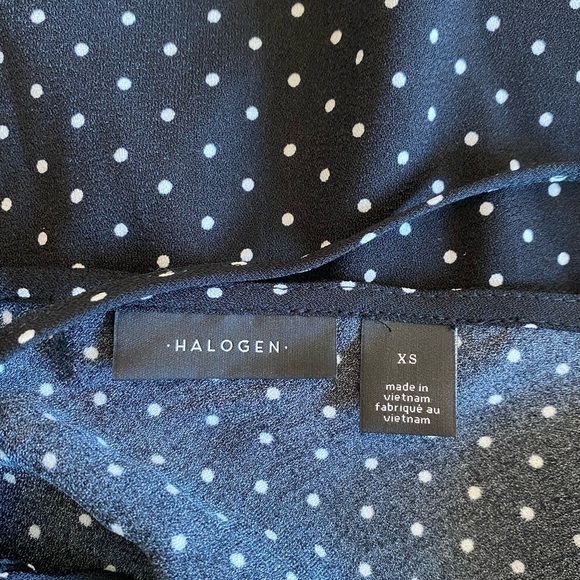 Halogen Black and White Polka Dot Cap Sleeve Top NWT Size XS - Picture 7 of 7